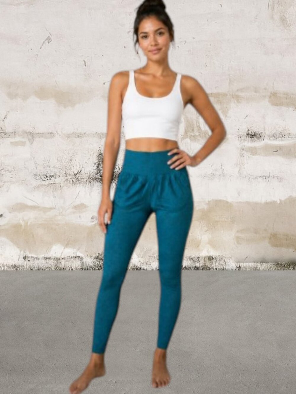 Heathered Green Women's Leggings Size Medium